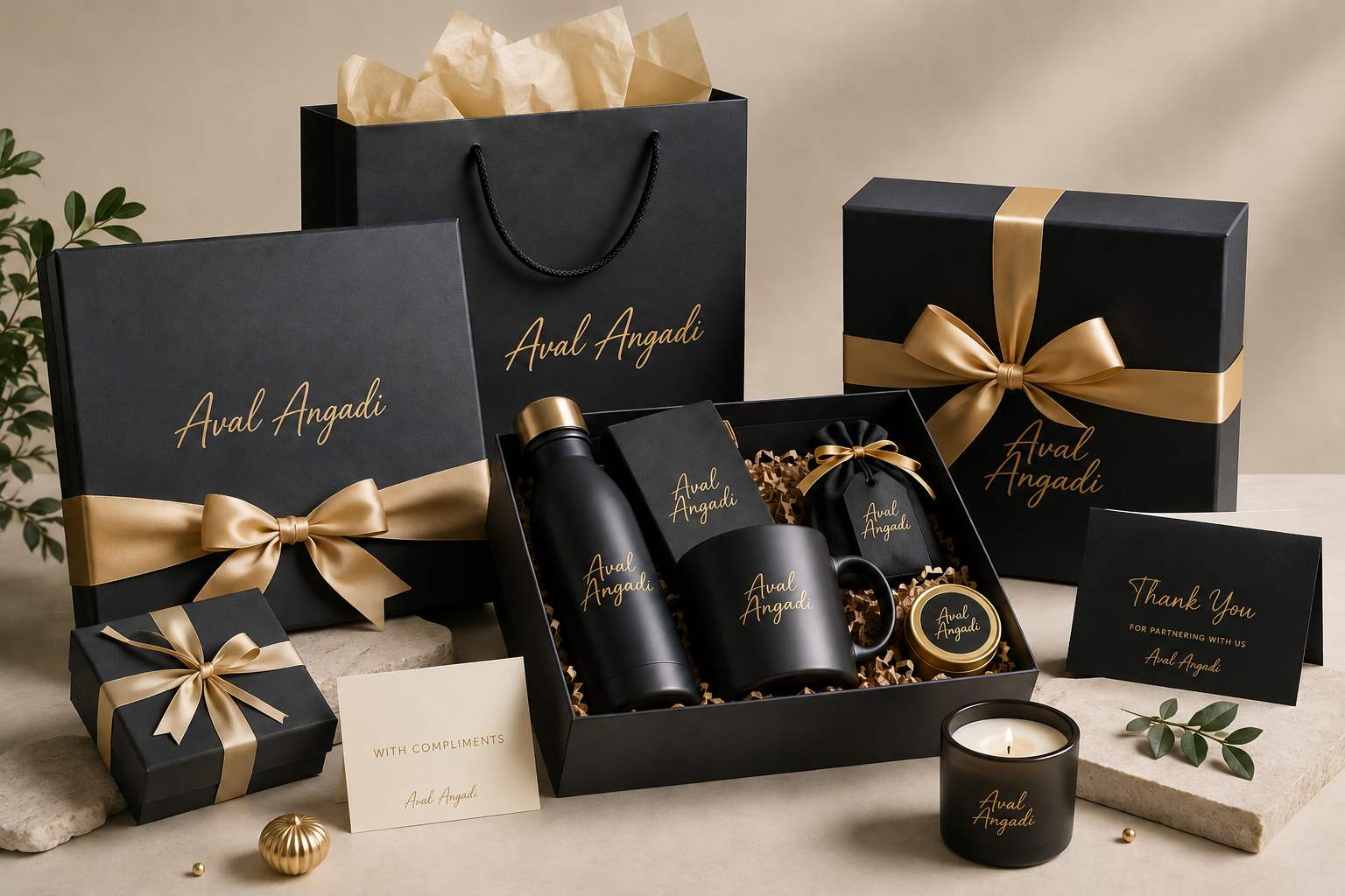 Custom branded gift packaging